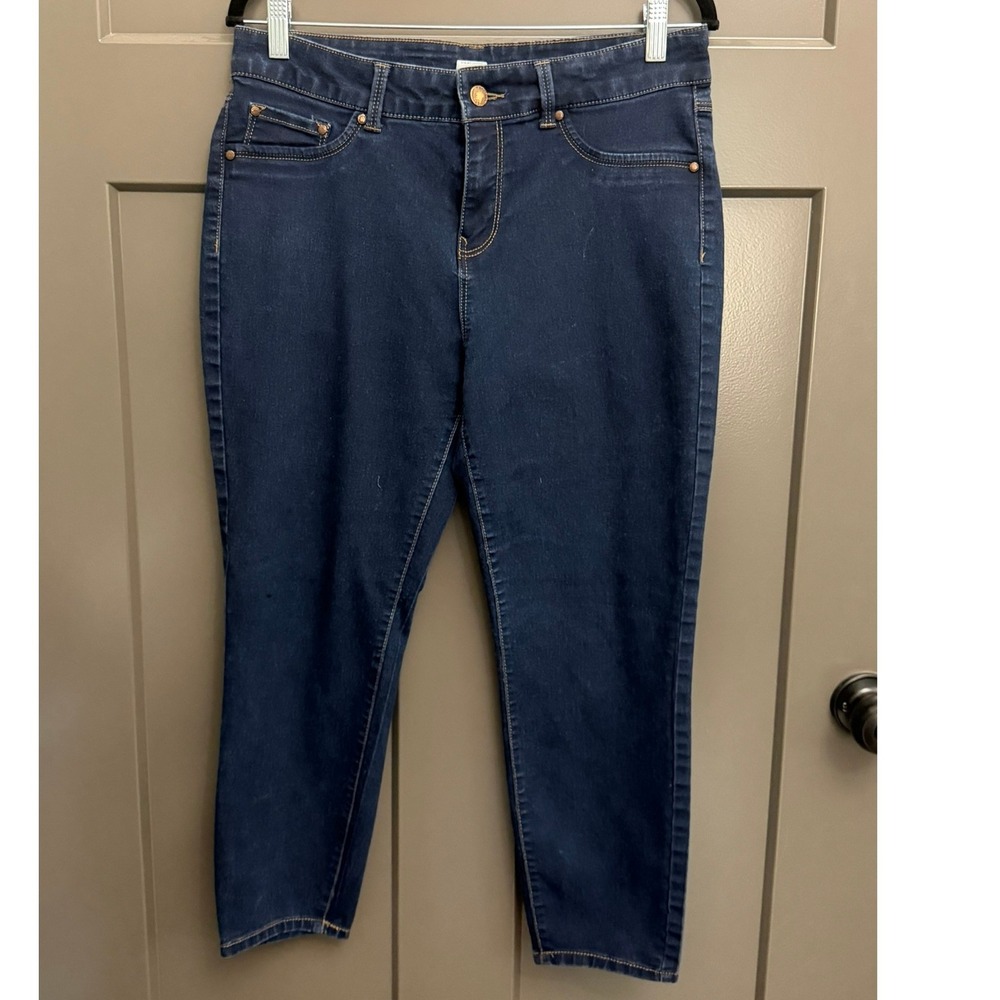 Workshop Republic Clothing Womens 14P Dark Wash Skinny Jeans Petite Blue Denim
